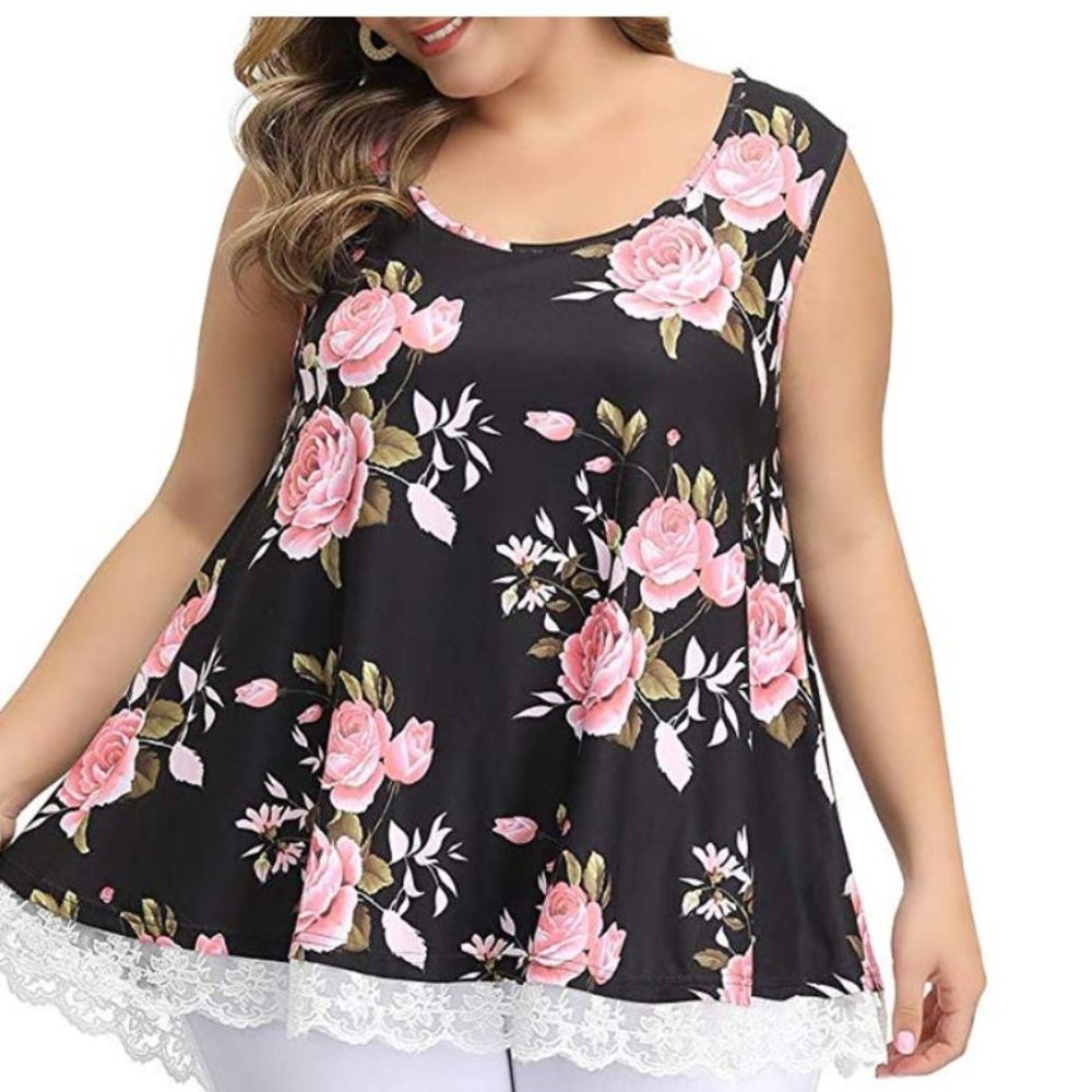 Allegrace Women Plus Size Tank